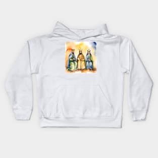 Epiphany or Three Kings Day - January 6 - Watercolors & Pen Kids Hoodie